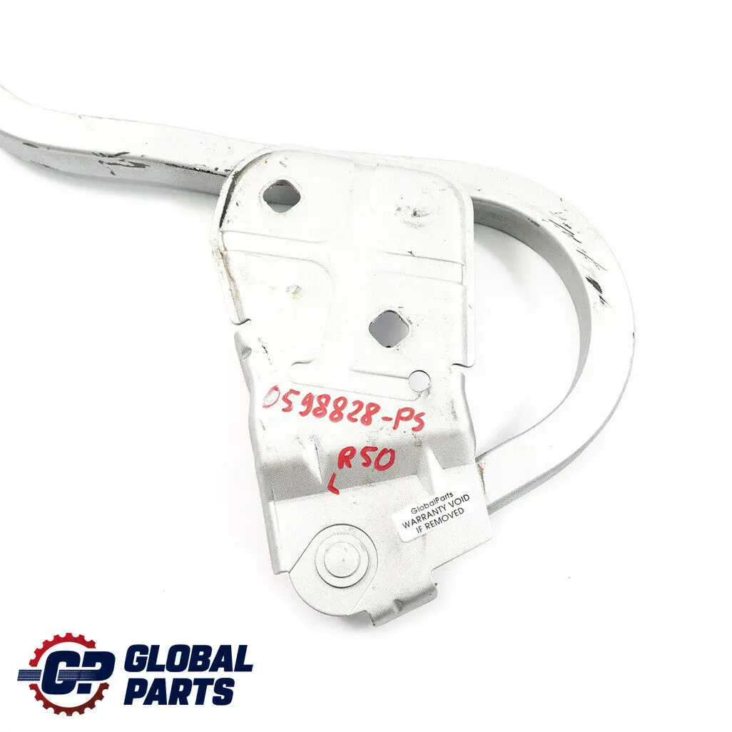 Scharnier Frontklappe Links Pure Silver für Mini Cooper One R50 R52 R53 mit Teilenummer 598828 Mini Cooper One R50 R52 R53 Scharnier Frontklappe Links Pure Silver - SKU 0598828-PS - Teilenummer 598828