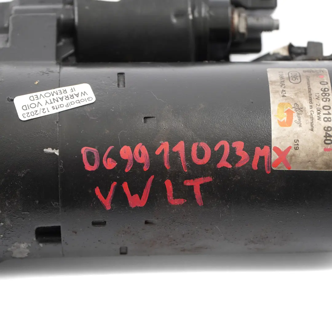 Starter Motor to Volkswagen LT 2.5 Touareg 3.0 TDI Diesel Engine with Part number 069911023MX Volkswagen LT 2.5 Touareg 3.0 TDI Diesel Engine Starter Motor - SKU 069911023MX - Part number 069911023MX
