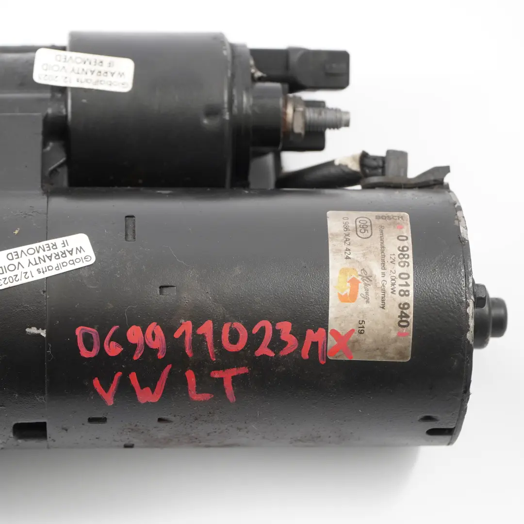 Dieselmotor Anlasser für Volkswagen LT 2.5 Touareg 3.0 TDI mit Teilenummer 069911023MX Volkswagen LT 2.5 Touareg 3.0 TDI Dieselmotor Anlasser - SKU 069911023MX - Teilenummer 069911023MX