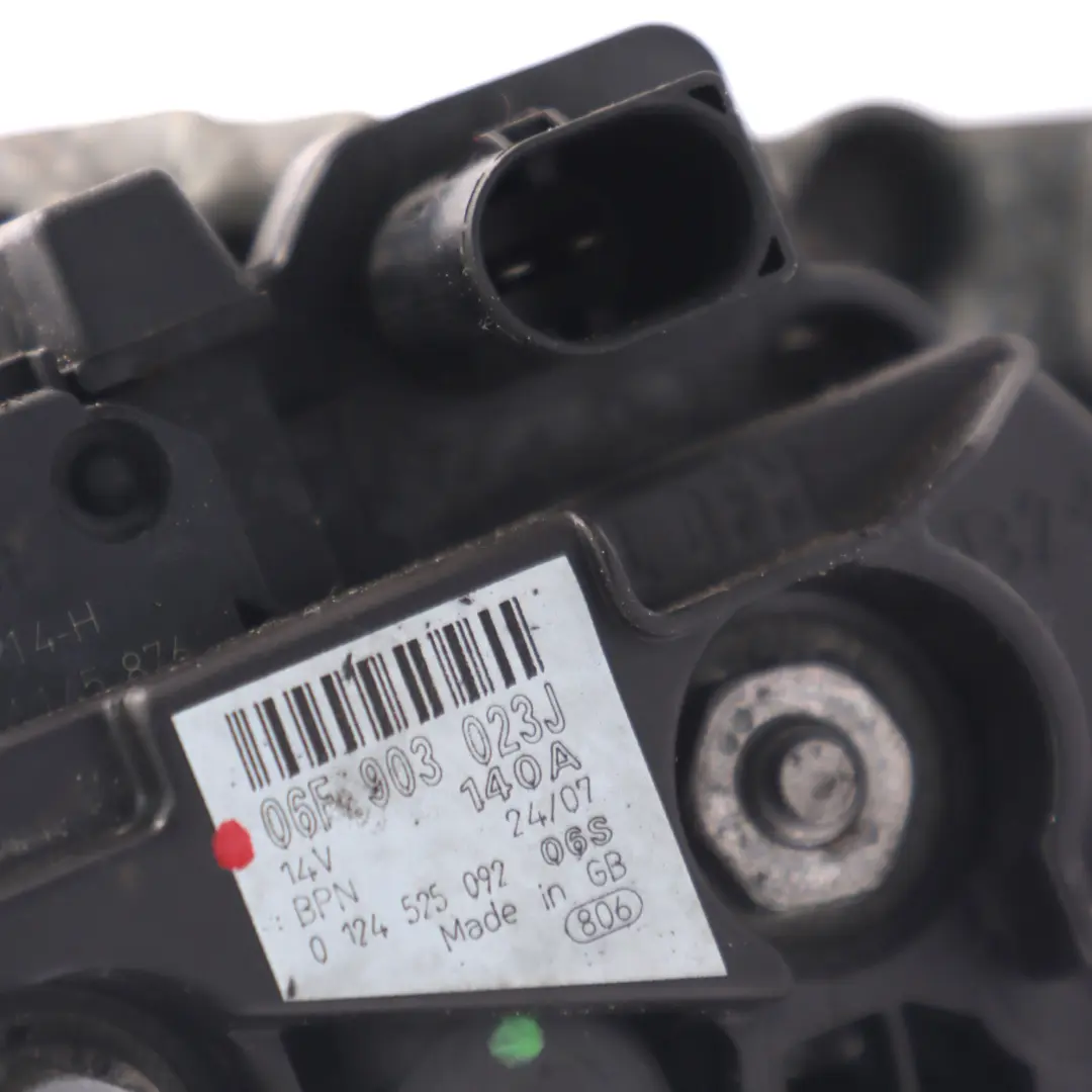 Alternador Generador 2.0 TDI BRE Motor para Audi A4 B7 con número de pieza 06F903023J Audi A4 B7 Alternador Generador 2.0 TDI BRE Motor - SKU 06F903023J - Número de pieza 06F903023J