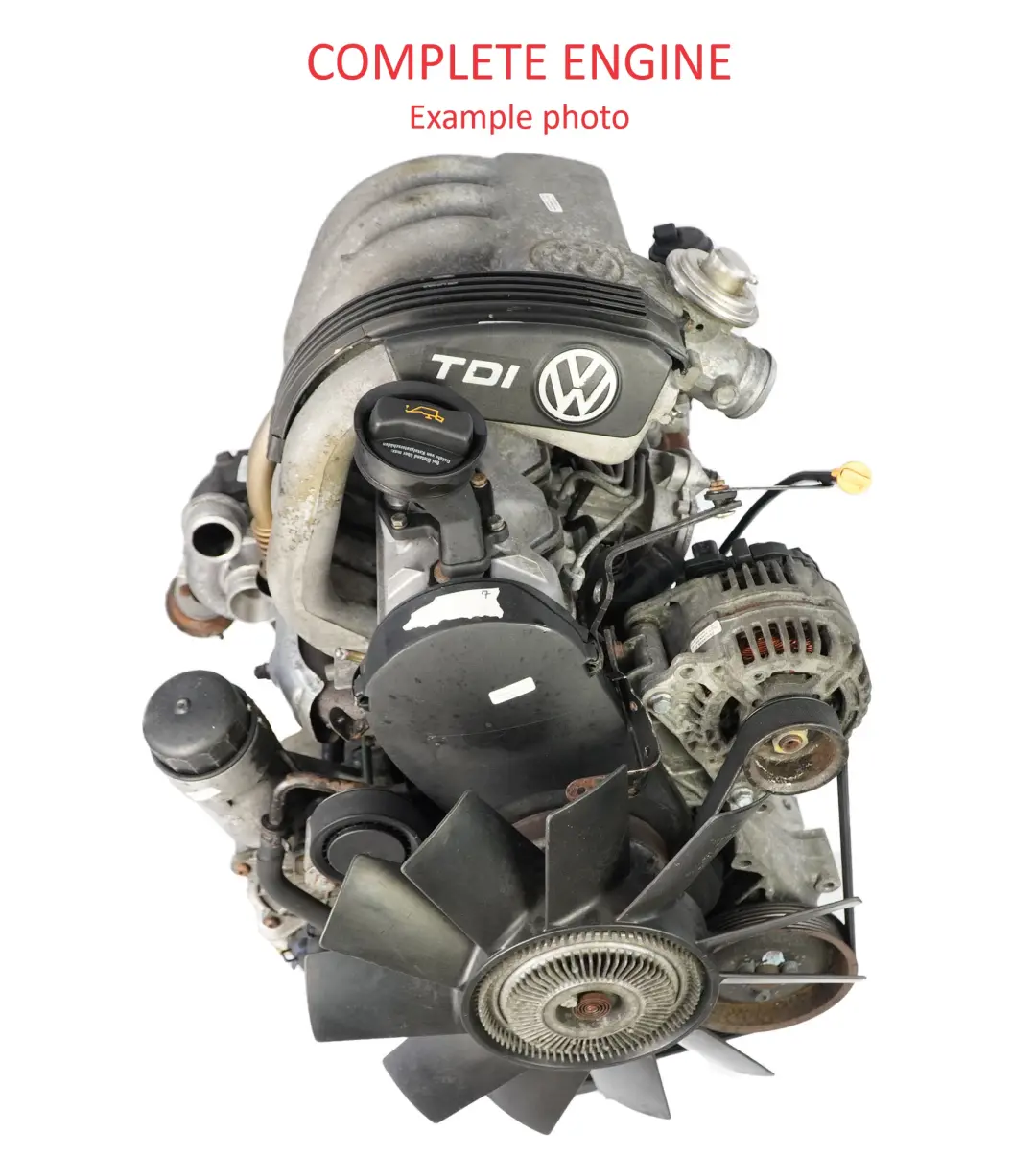 VW Volkswagen LT 35 2.5 TDI Motor Desnudo AVR 109HP 189 000 km, GARANTÍA - SKU 074100091KX - Número de pieza 074100091KX