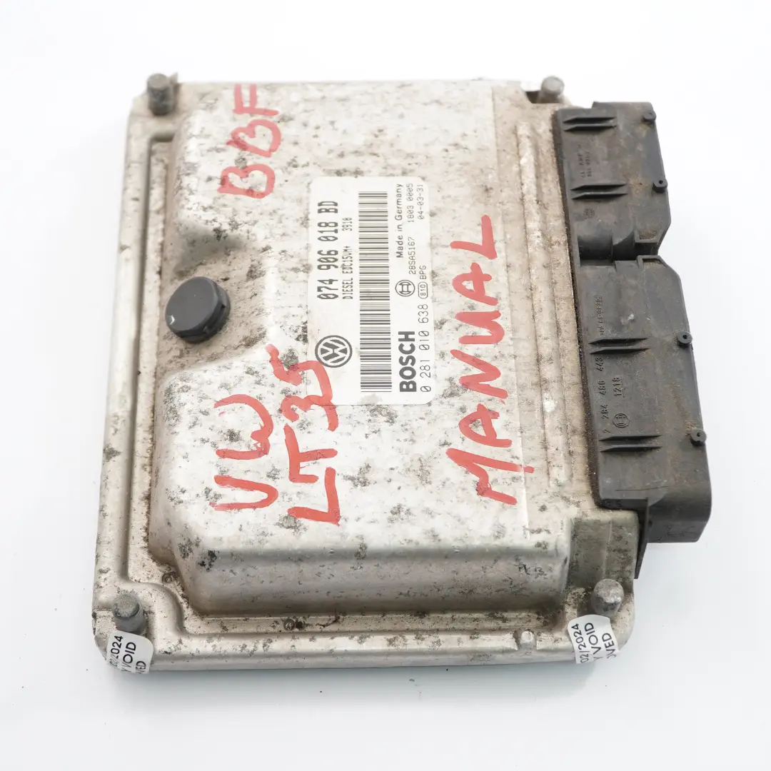 BBF 95HP Engine Control Unit Module ECU Manual to VW Volkswagen LT 35 with Part number 074906018BD VW Volkswagen LT 35 BBF 95HP Engine Control Unit Module ECU Manual - SKU 074906018BD - Part number 074906018BD