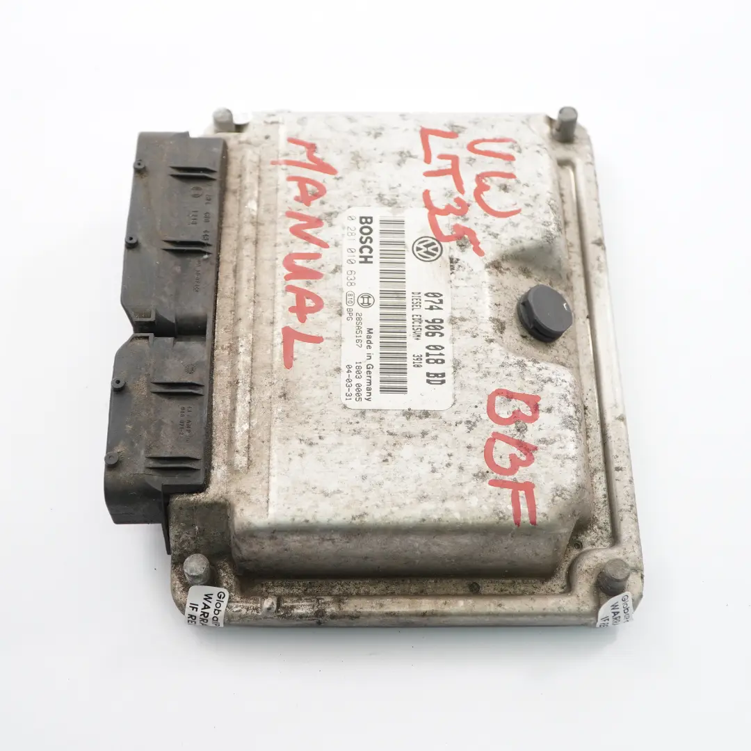 BBF 95PS Motor steuergerät Modul ECU Handbuch für VW Volkswagen LT 35 mit Teilenummer 074906018BD VW Volkswagen LT 35 BBF 95PS Motor steuergerät Modul ECU Handbuch - SKU 074906018BD - Teilenummer 074906018BD