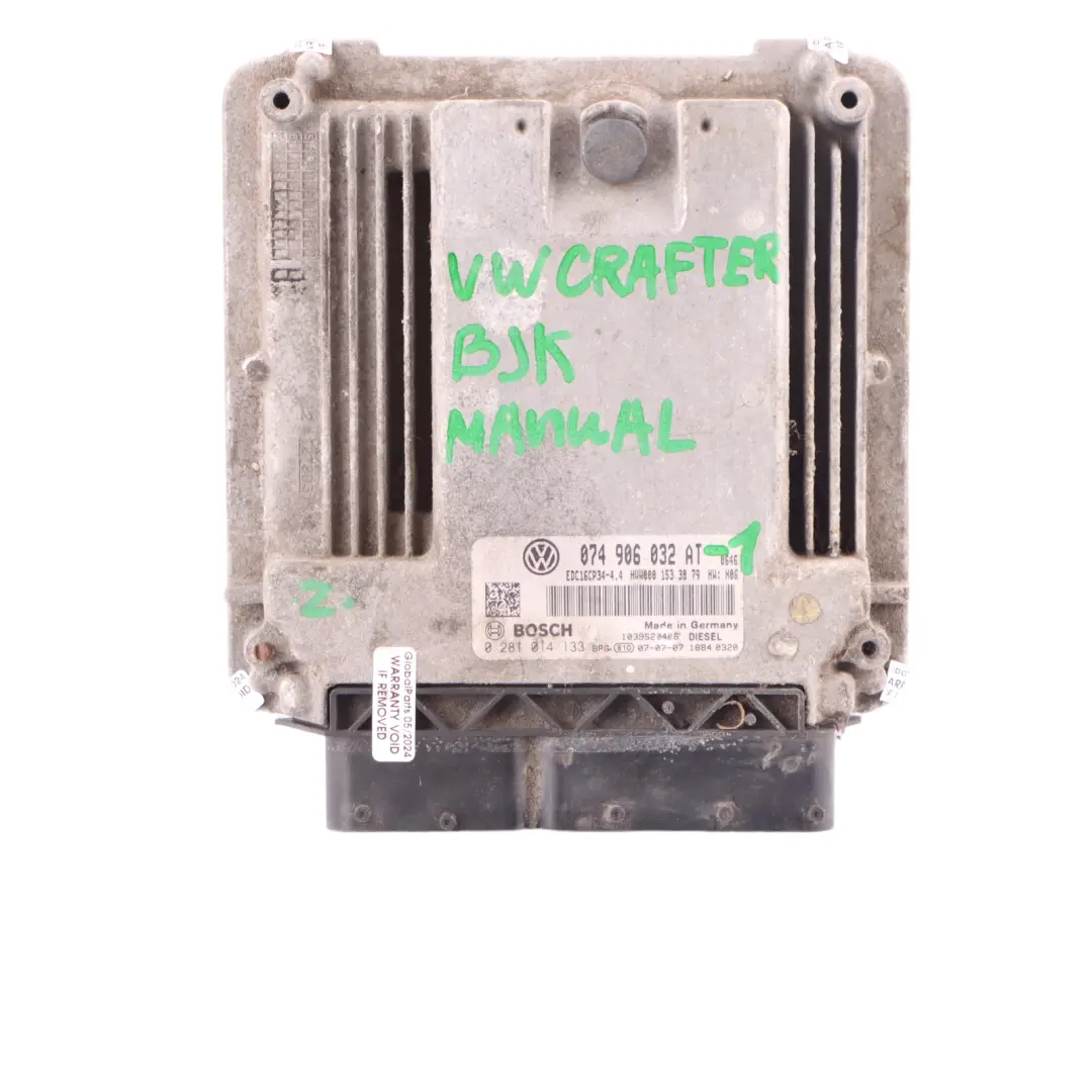 109HP BJK Engine Unit ECU Kit Key Lock to Volkswagen Crafter 1 2.5 TDI with Part number 074906032AT Volkswagen Crafter 1 2.5 TDI 109HP BJK Engine Unit ECU Kit Key Lock - SKU 074906032AT-1 - Part number 074906032AT