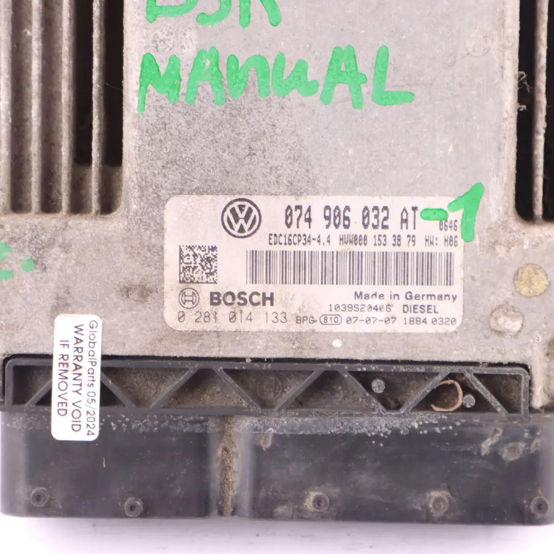 109HP BJK Engine Unit ECU Kit Key Lock to Volkswagen Crafter 1 2.5 TDI with Part number 074906032AT Volkswagen Crafter 1 2.5 TDI 109HP BJK Engine Unit ECU Kit Key Lock - SKU 074906032AT-1 - Part number 074906032AT