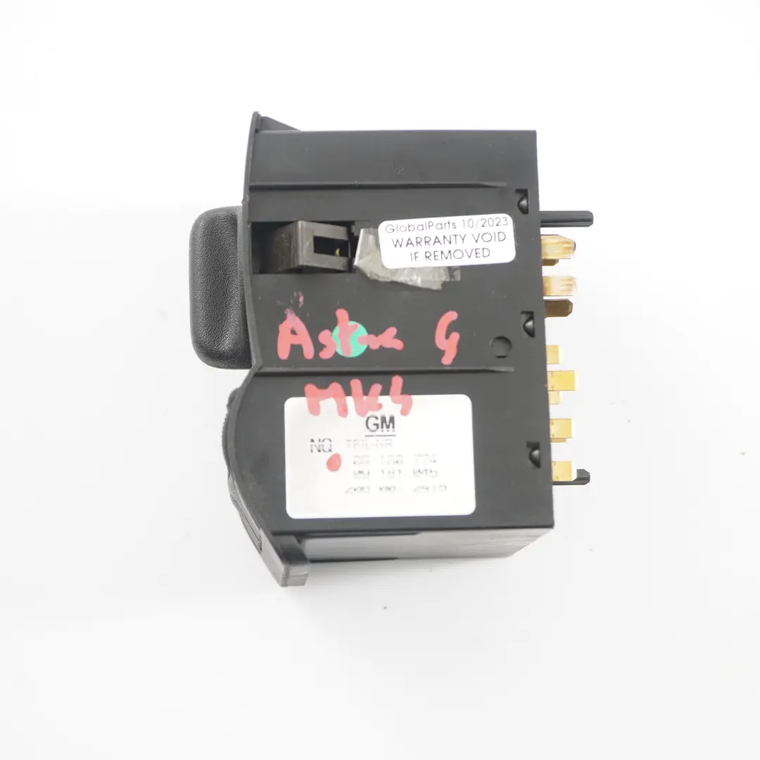 Headlight Light Switch Control Panel Unit to Vauxhall Opel Astra G with Part number 09180774 Vauxhall Opel Astra G Headlight Light Switch Control Panel Unit - SKU 09180774 - Part number 09180774