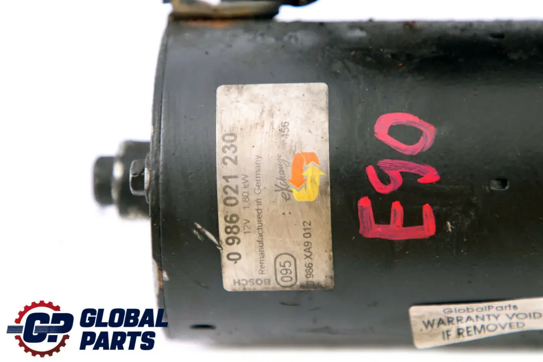 Starter Motor 0 986 021 230 BMW 3 Series E90 E91 E92 E93 Engine - SKU 0986021230 - Part number 0986021230