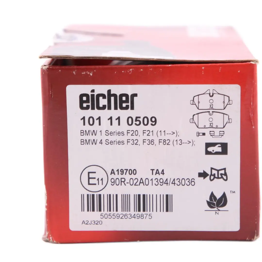 Eicher Wheel Front Left Right Brake Pads Wear Sensor Set to BMW F20 F32 with Part number 101110509 BMW F20 F32 Eicher Wheel Front Left Right Brake Pads Wear Sensor Set - SKU 101110509 - Part number 101110509