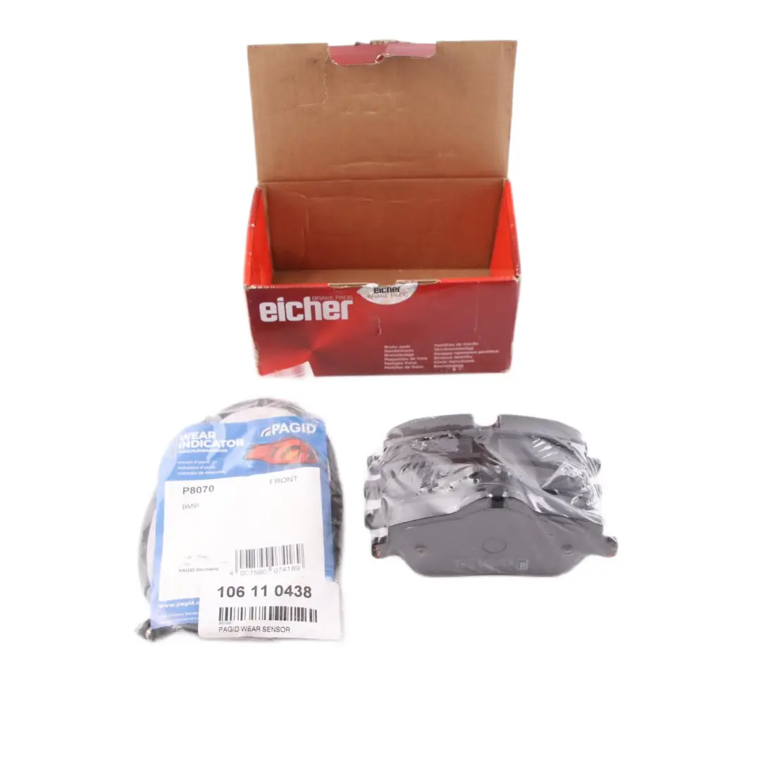Eicher Wheel Front Left Right Brake Pads Wear Sensor Set to BMW F20 F32 with Part number 101110509 BMW F20 F32 Eicher Wheel Front Left Right Brake Pads Wear Sensor Set - SKU 101110509 - Part number 101110509