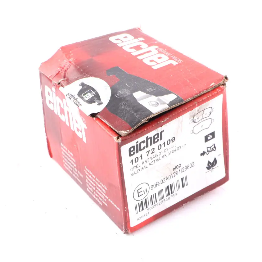 Mk4 Eicher Wheel Front Left Right Brake Pads Set to Vauxhall Opel Astra with Part number 101720109 Vauxhall Opel Astra Mk4 Eicher Wheel Front Left Right Brake Pads Set - SKU 101720109 - Part number 101720109