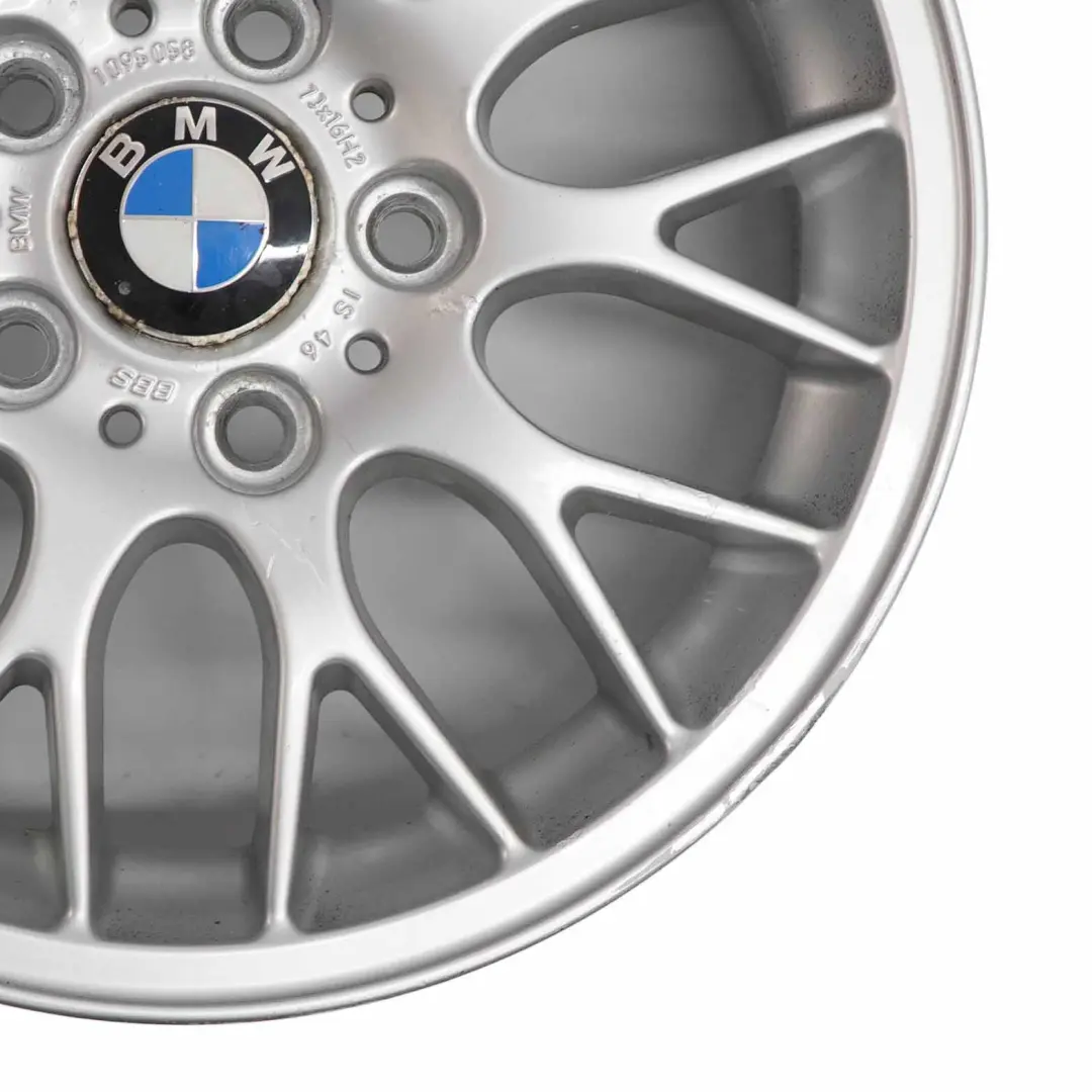 BMW E36 E46 Jante en Alliage Argenté 16" à Rayons Croisés 42 7J ET:46 - SKU 1095058-1 - Numéro de pièce 1095058