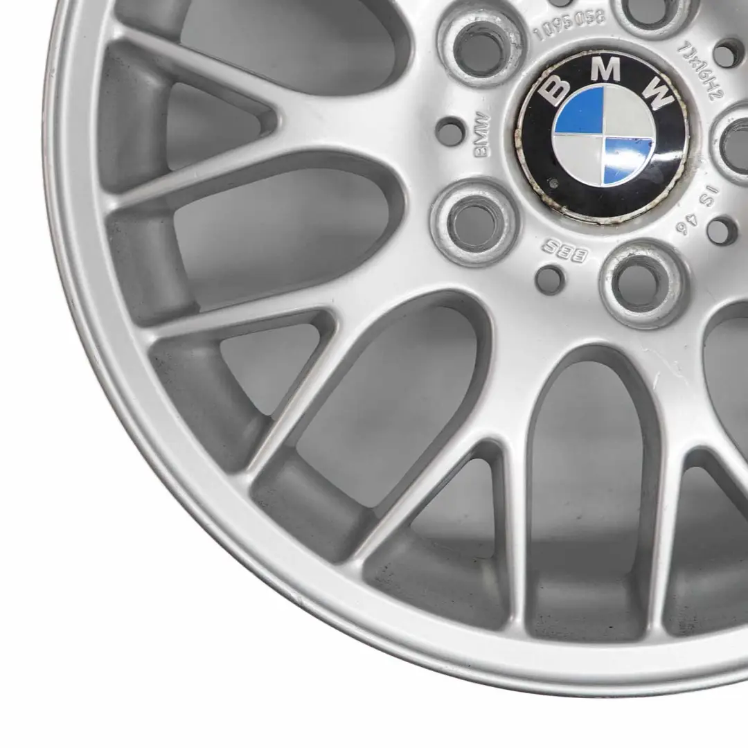 BMW E36 E46 Jante en Alliage Argenté 16" à Rayons Croisés 42 7J ET:46 - SKU 1095058-1 - Numéro de pièce 1095058