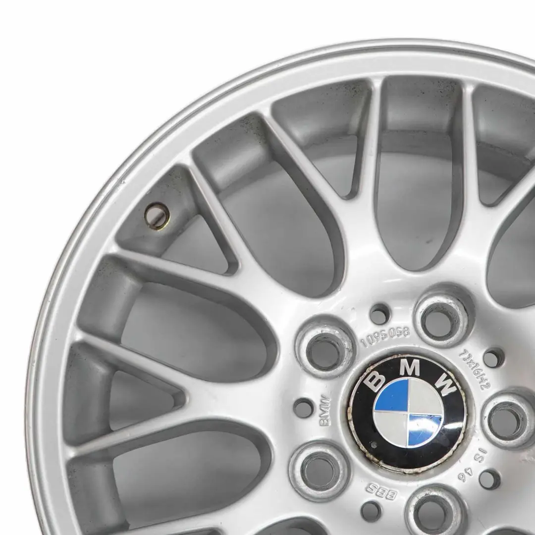 BMW E36 E46 Jante en Alliage Argenté 16" à Rayons Croisés 42 7J ET:46 - SKU 1095058-1 - Numéro de pièce 1095058