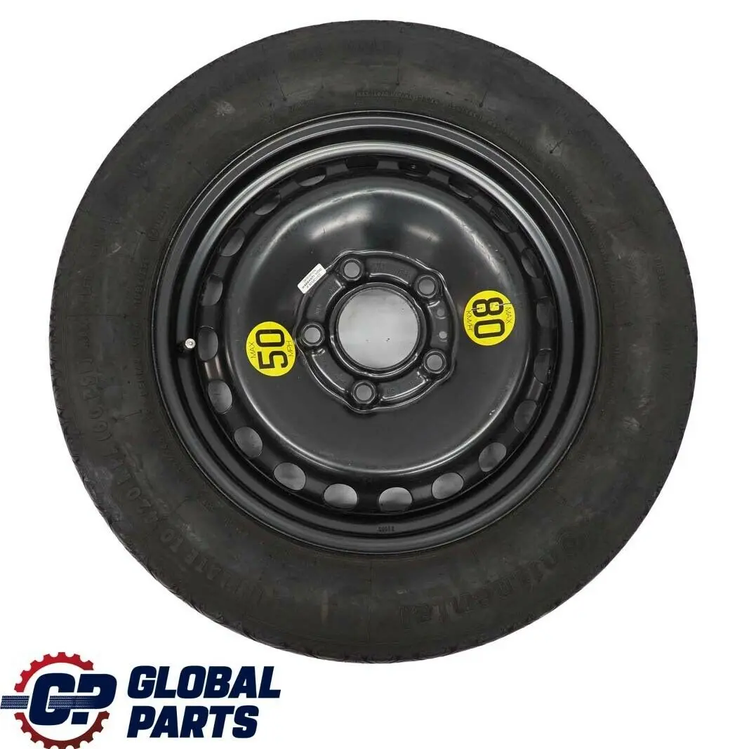 Ruota di scorta compatta in acciaio nero 125/90 R15 15" per BMW E36 E46 con numero di parte 1095069 BMW E36 E46 Ruota di scorta compatta in acciaio nero 125/90 R15 15" - SKU 1095069 - Numero di parte 1095069