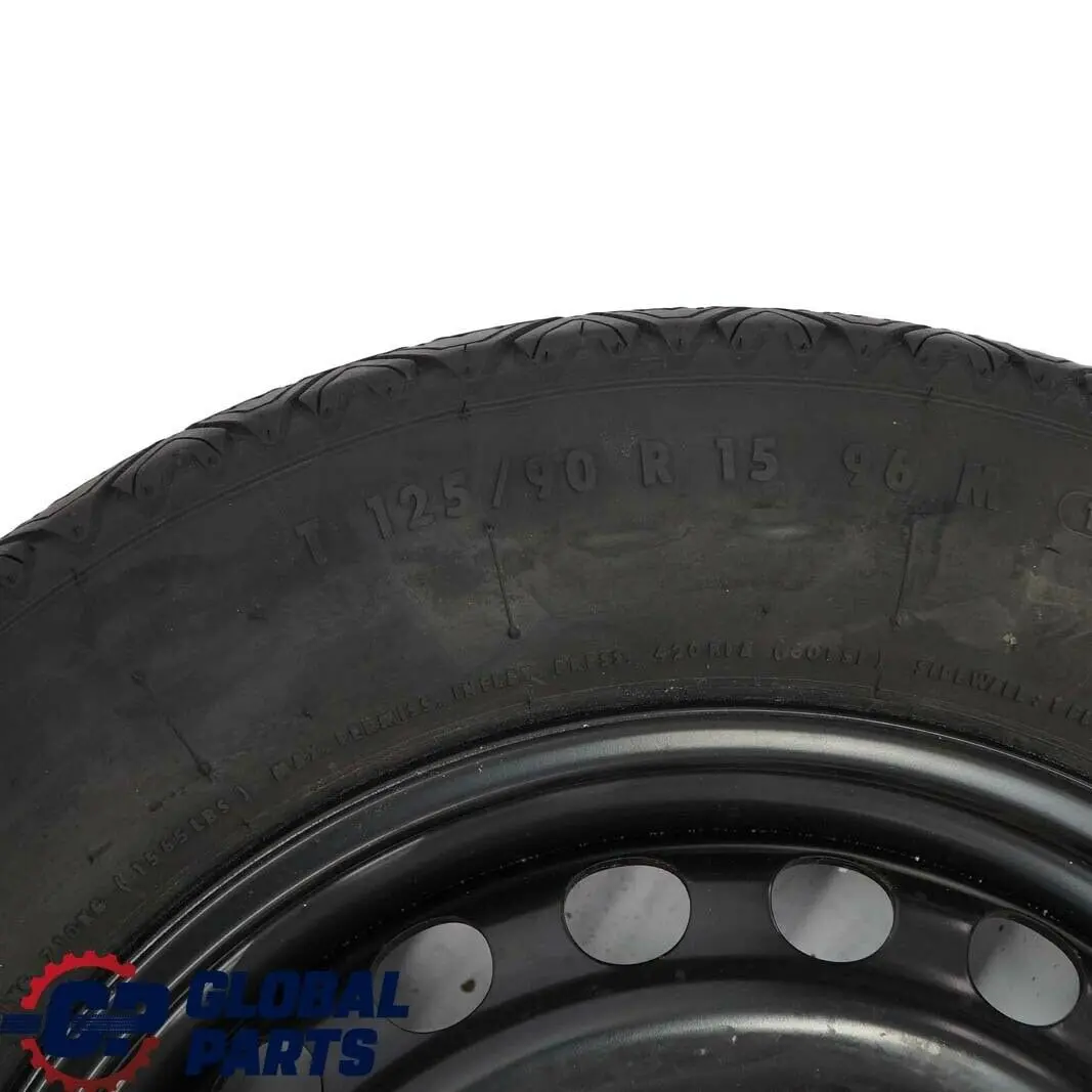 Spare Wheel Steel Black 125/90 R15 15" to BMW E36 E46 Compact with Part number 1095069 BMW E36 E46 Compact Spare Wheel Steel Black 125/90 R15 15" - SKU 1095069 - Part number 1095069