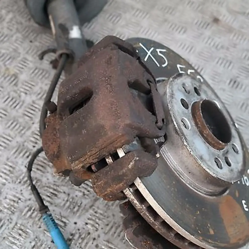 BMW X5 Series E53 FRONT RIGHT LEG SUSPENSION AXLE BRAKE DISC HUB COMPLETE SET - SKU 1096272 - Part number 31311096272