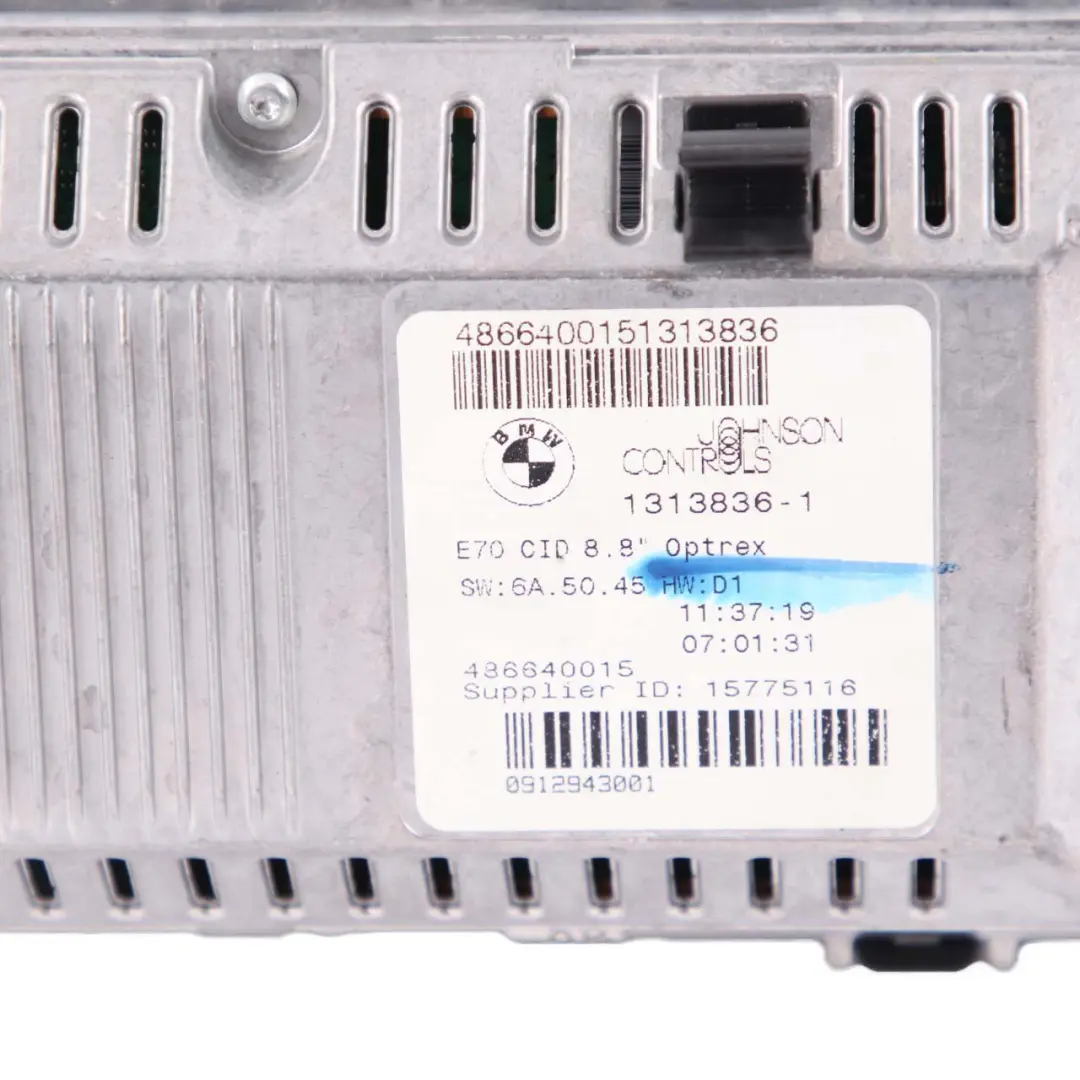 On-Board Monitor BMW X5 E70 X6 E71 Sat Nav System Screen 8,8" to with Part number 9194064 On-Board Monitor BMW X5 E70 X6 E71 Sat Nav System Screen 8,8" - SKU 1138730 - Part number 9194064