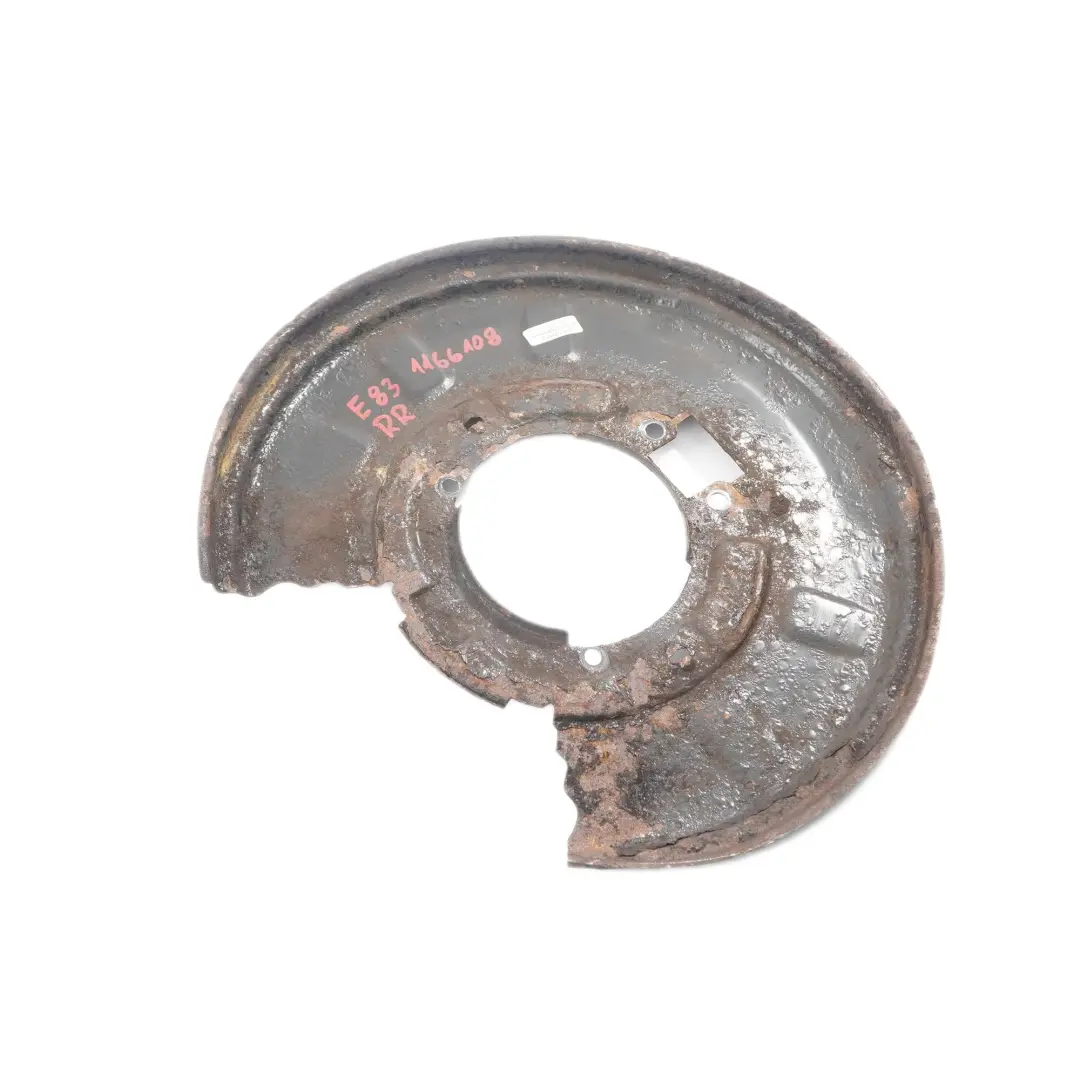 Brake Disc Plate BMW X3 E83 Rear Right O/S Brake Protection Plate Cover to with Part number 1166108 Brake Disc Plate BMW X3 E83 Rear Right O/S Brake Protection Plate Cover - SKU 1166108 - Part number 1166108