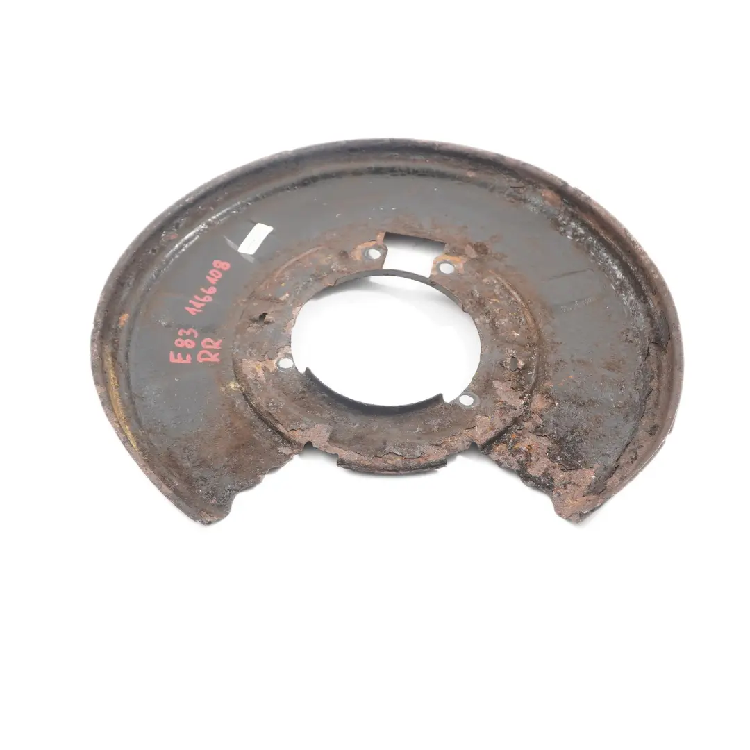 Brake Disc Plate BMW X3 E83 Rear Right O/S Brake Protection Plate Cover to with Part number 1166108 Brake Disc Plate BMW X3 E83 Rear Right O/S Brake Protection Plate Cover - SKU 1166108 - Part number 1166108