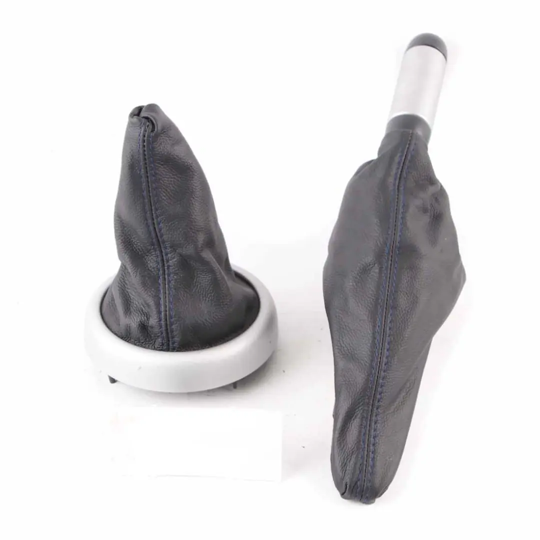 Handbrake Lever Gear Cover Trim Leather Blue to Mini Cooper One R50 R52 R53 with Part number 1171195 Mini Cooper One R50 R52 R53 Handbrake Lever Gear Cover Trim Leather Blue - SKU 1171195-5 - Part number 1171195