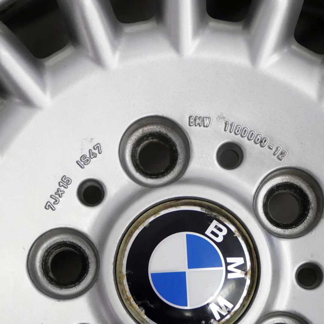 BMW E36 Silver Alloy Wheel Rim 15" 7J ET:47 Sports Spoke Styling 13 - SKU 1180069-2 - Part number 1180069