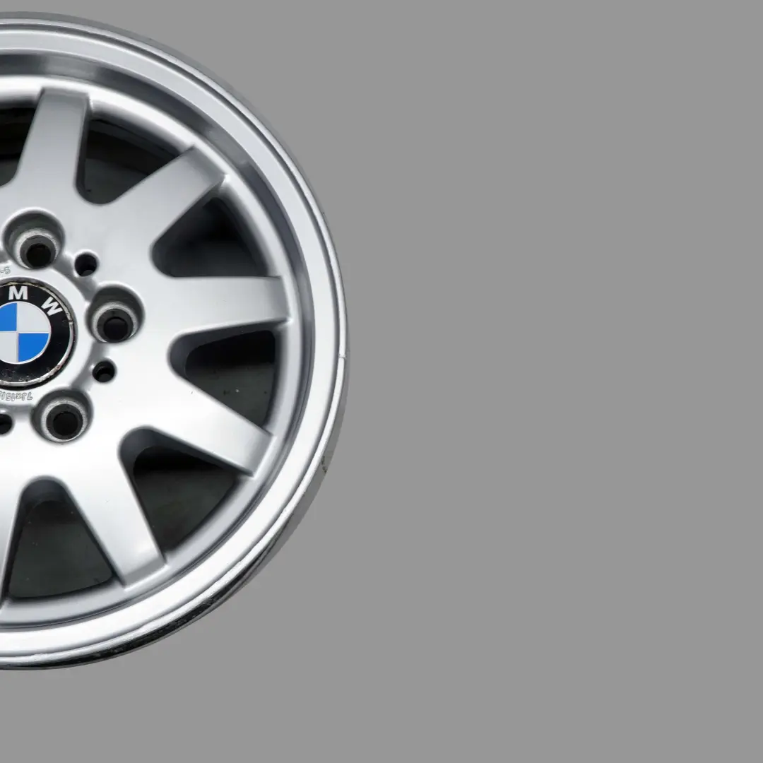 Alloy Rim 15" 7J ET:47 Styling 28 to BMW 3 Series E36 E46 Silver Wheel with Part number 1182607 BMW 3 Series E36 E46 Silver Wheel Alloy Rim 15" 7J ET:47 Styling 28 - SKU 1182607-1 - Part number 1182607