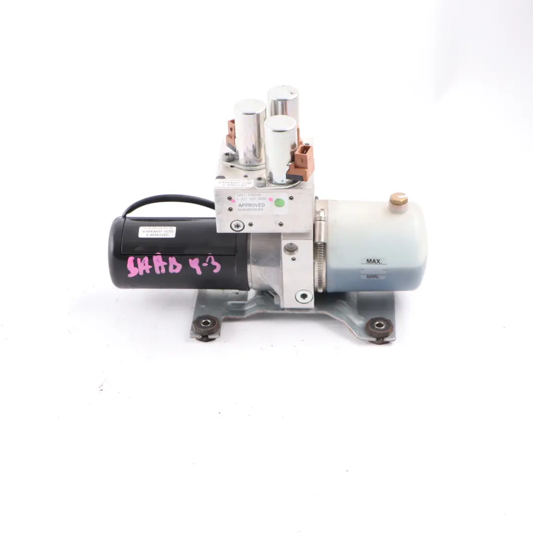 MK2 Convertible Hydraulic Lift Pump Folding Top Roof Unit to Saab 9-3 with Part number 12211070000 Saab 9-3 MK2 Convertible Hydraulic Lift Pump Folding Top Roof Unit - SKU 12211070000 - Part number 12211070000