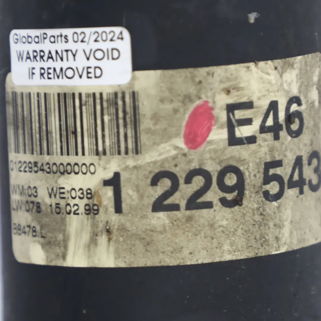 Propshaft BMW E46 316i 318i M43 Drive Prop Shaft Manual Transmission to with Part number 1229543 Propshaft BMW E46 316i 318i M43 Drive Prop Shaft Manual Transmission - SKU 1229543 - Part number 1229543