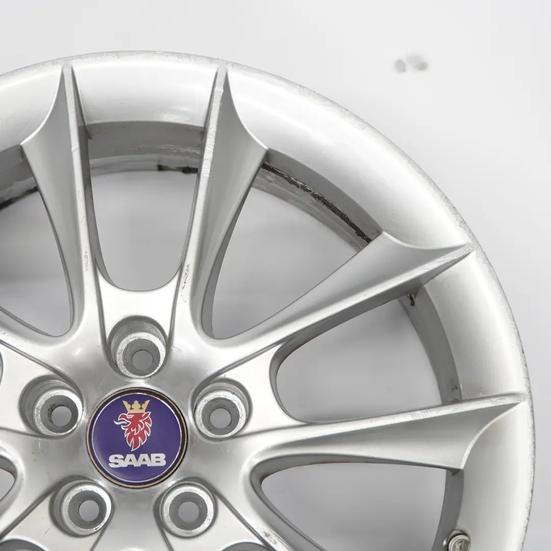 Alloy Rim 18" ET:41 7.5J to Saab 9-3 Silver Wheel with Part number 12763042 Saab 9-3 Silver Wheel Alloy Rim 18" ET:41 7.5J - SKU 12763042-1 - Part number 12763042