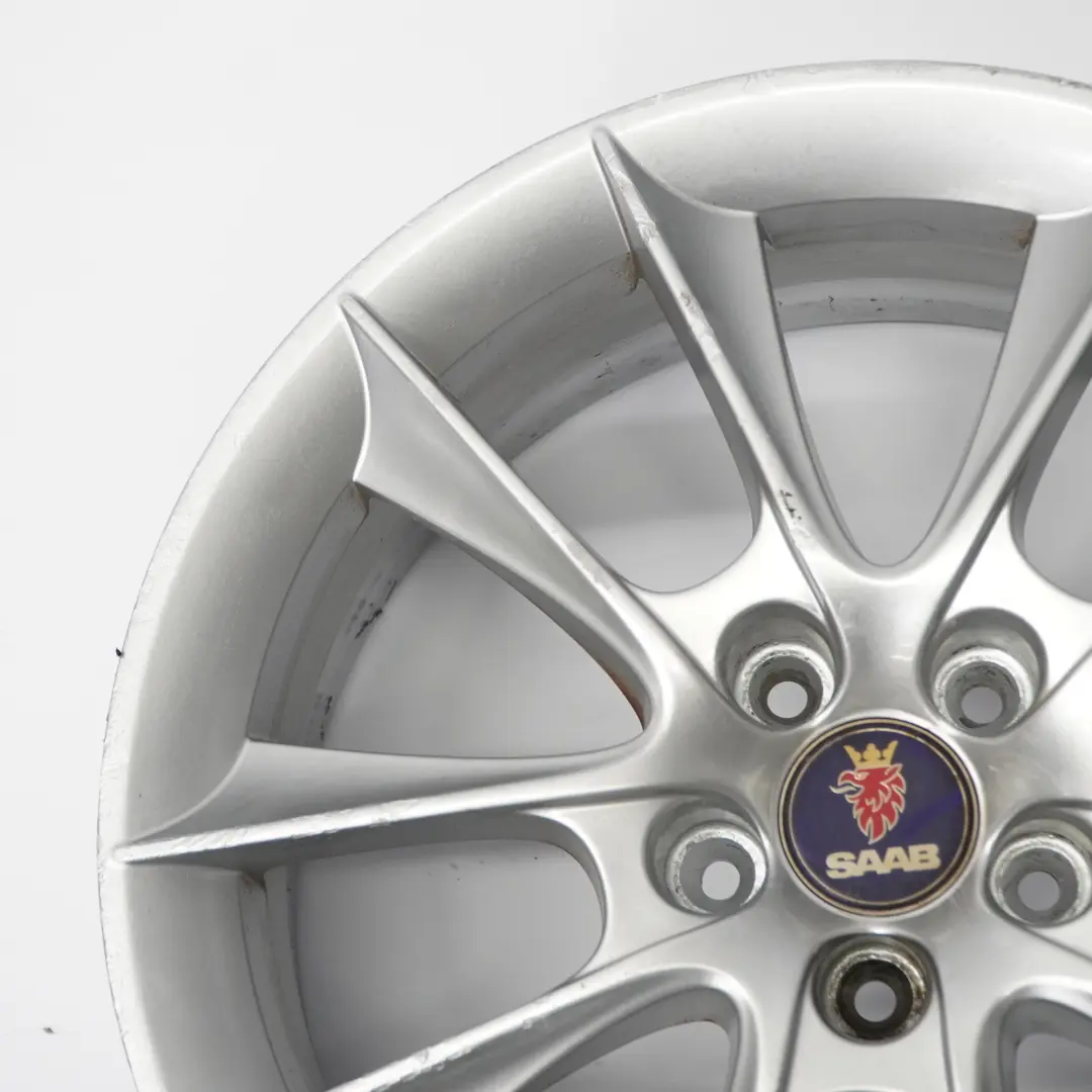 Silberne Leicht metall felge 18" ET:41 7.5J für Saab 9-3 mit Teilenummer 12763042 Saab 9-3 Silberne Leicht metall felge 18" ET:41 7.5J - SKU 12763042-2 - Teilenummer 12763042