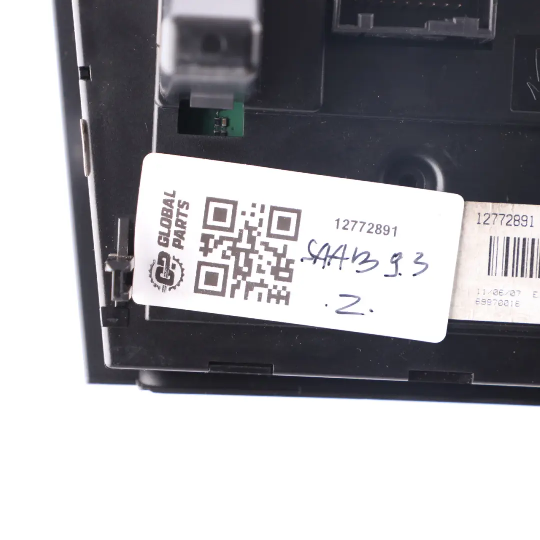 Conditioning Heater Blower Control Panel to SAAB 9-3 Air with Part number 12772891 SAAB 9-3 Air Conditioning Heater Blower Control Panel - SKU 12772891 - Part number 12772891