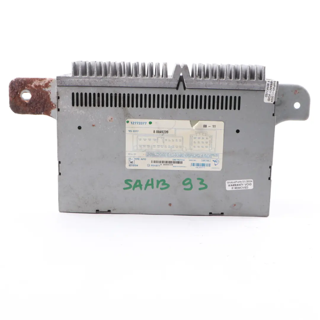 Audio Amplifier Booster Sound System Audio Control Unit Module to Saab 9-3 with Part number 12773377 Saab 9-3 Audio Amplifier Booster Sound System Audio Control Unit Module - SKU 12773377 - Part number 12773377