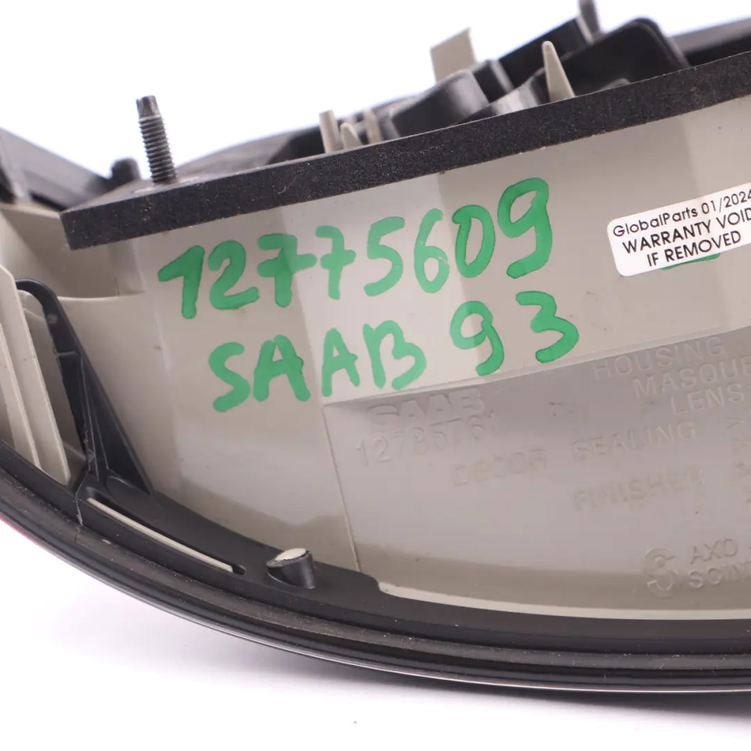 MK2 Facelift Rear Light Side Panel Right O/S Tail Lamp to Saab 9-3 with Part number 12775609 Saab 9-3 MK2 Facelift Rear Light Side Panel Right O/S Tail Lamp - SKU 12775609 - Part number 12775609