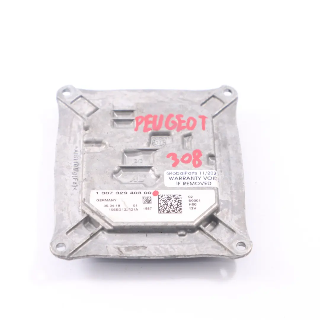 Headlight Level Control Ballast Unit Module to Peugeot 308 Xenon with Part number 130732940300 Peugeot 308 Xenon Headlight Level Control Ballast Unit Module - SKU 130732940300 - Part number 130732940300