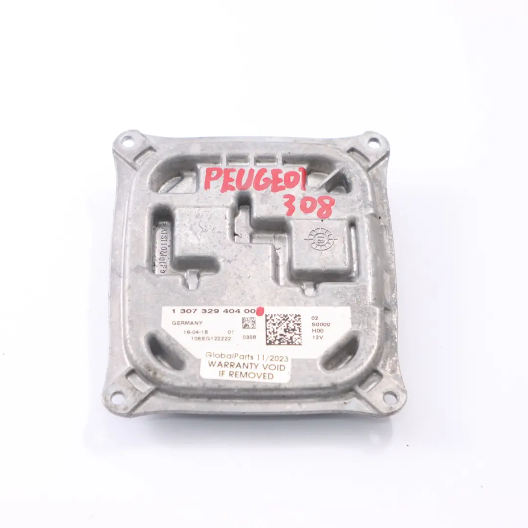 Módulo unidad balasto control nivel de faros de xenón para Peugeot 308 con número de pieza 130732940400 Peugeot 308 Módulo unidad balasto control nivel de faros de xenón - SKU 130732940400 - Número de pieza 130732940400