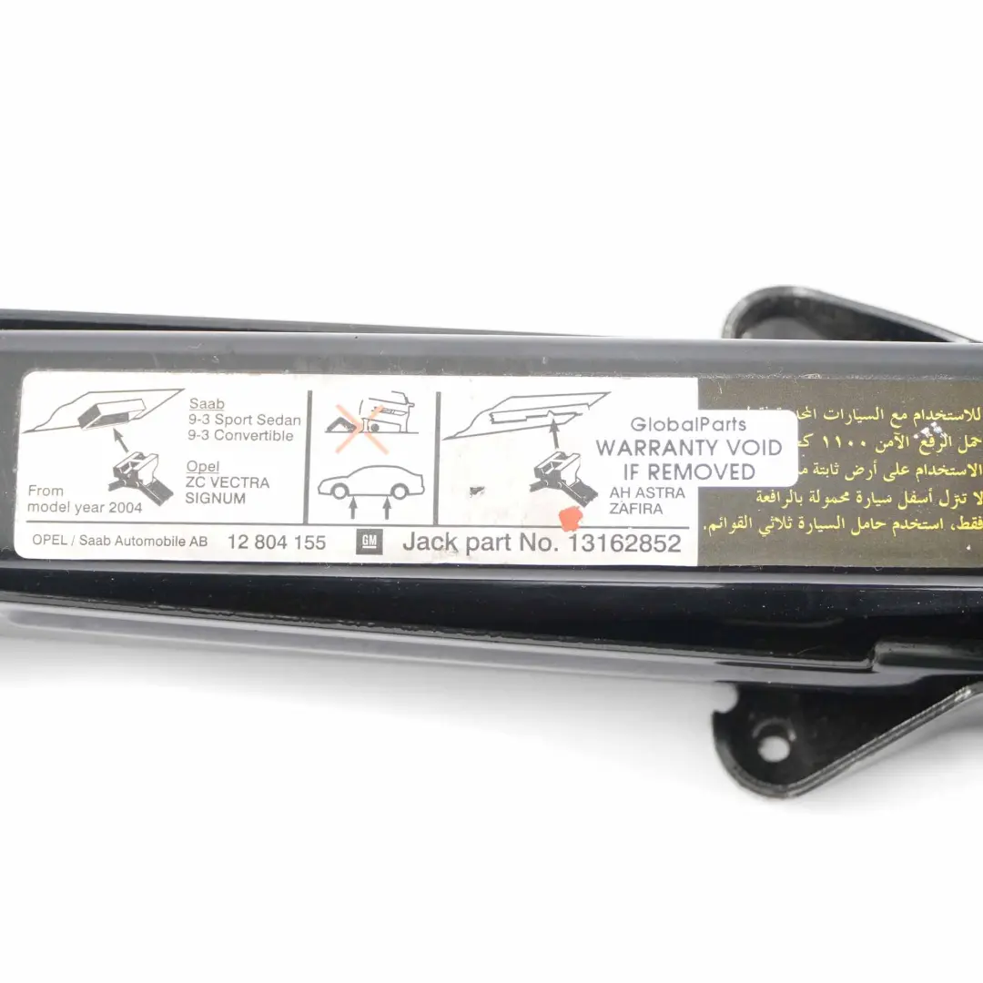  Martinetto sollevamento Opel Vectra Astra Saab 9-3 Strumento Sollevatore ruote - SKU 13162852 - Numero di parte 13162852