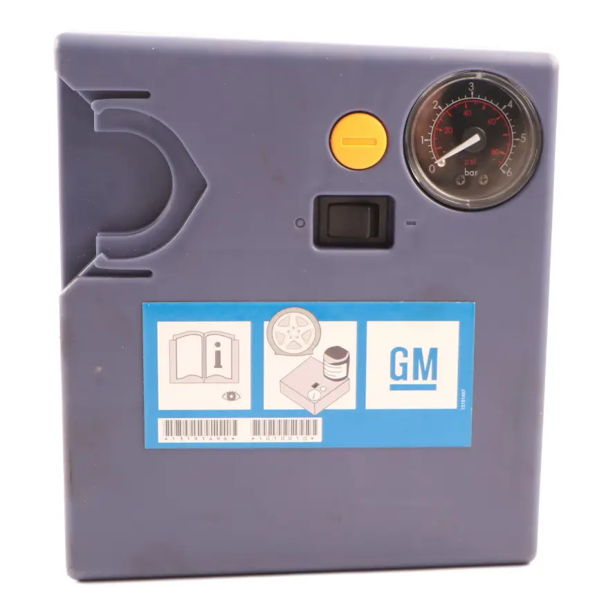 Tyre Inflation Air Pump Compressor Sealant Container Set to Vauxhall with Part number 13191496 Vauxhall Tyre Inflation Air Pump Compressor Sealant Container Set - SKU 13191496 - Part number 13191496