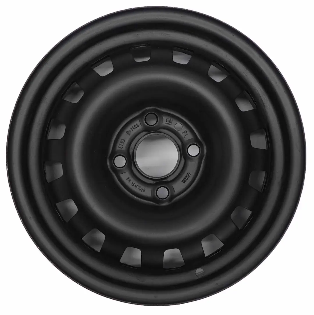 Steel Rim Wheel 5.5J 14'' ET:39 to Vauxhall Corsa D Black with Part number 13211896 Vauxhall Corsa D Black Steel Rim Wheel 5.5J 14'' ET:39 - SKU 13211896 - Part number 13211896