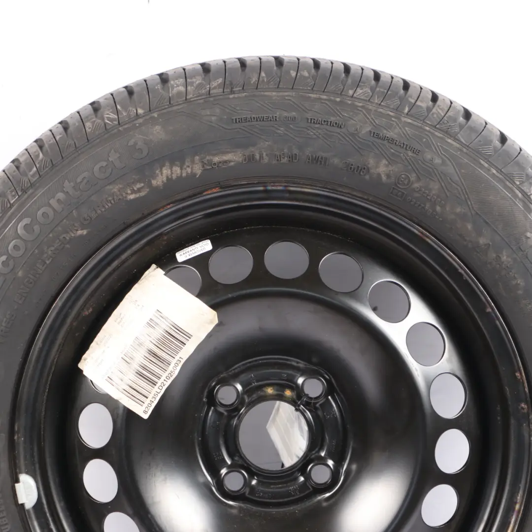 Spare Wheel Vauxhall Corsa D Wheel Steel R15 6J ET:39 Continental 185/65 F4 to with Part number 13211897 Spare Wheel Vauxhall Corsa D Wheel Steel R15 6J ET:39 Continental 185/65 F4 - SKU 13211897 - Part number 13211897