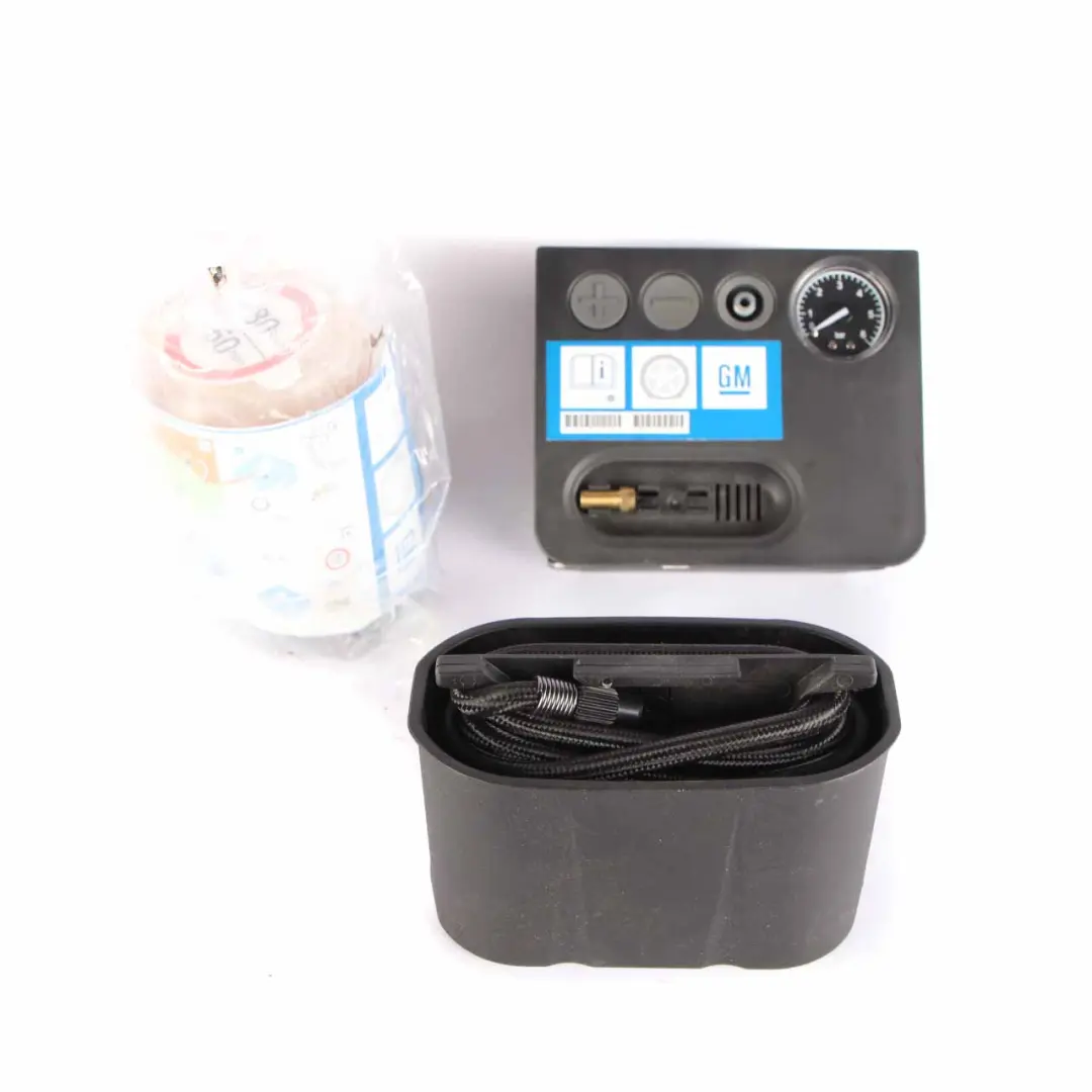Tyre Air Compressor GM Vauxhall Corsa Meriva Sealant Emergency Puncture Repair to with Part number 13236659 Tyre Air Compressor GM Vauxhall Corsa Meriva Sealant Emergency Puncture Repair - SKU 13236659 - Part number 13236659