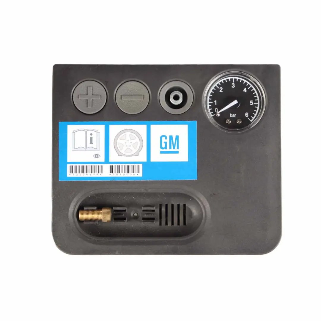  Tyre Air Compressor GM Vauxhall Corsa Meriva Sealant Emergency Puncture Repair - SKU 13236659 - Part number 13236659