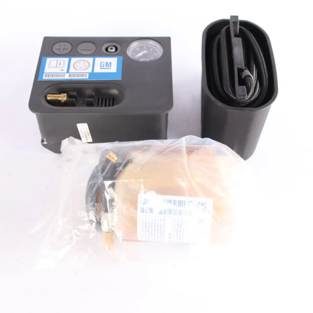 Tyre Air Compressor GM Vauxhall Corsa Meriva Sealant Emergency Puncture Repair to with Part number 13236659 Tyre Air Compressor GM Vauxhall Corsa Meriva Sealant Emergency Puncture Repair - SKU 13236659 - Part number 13236659