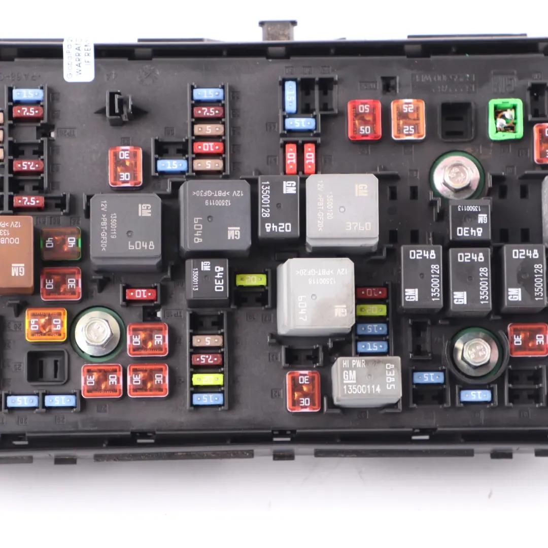 Fuse Box Front Body Control Module ECU BCM Unit to Vauxhall Insignia A with Part number 13275881 Vauxhall Insignia A Fuse Box Front Body Control Module ECU BCM Unit - SKU 13275881 - Part number 13275881