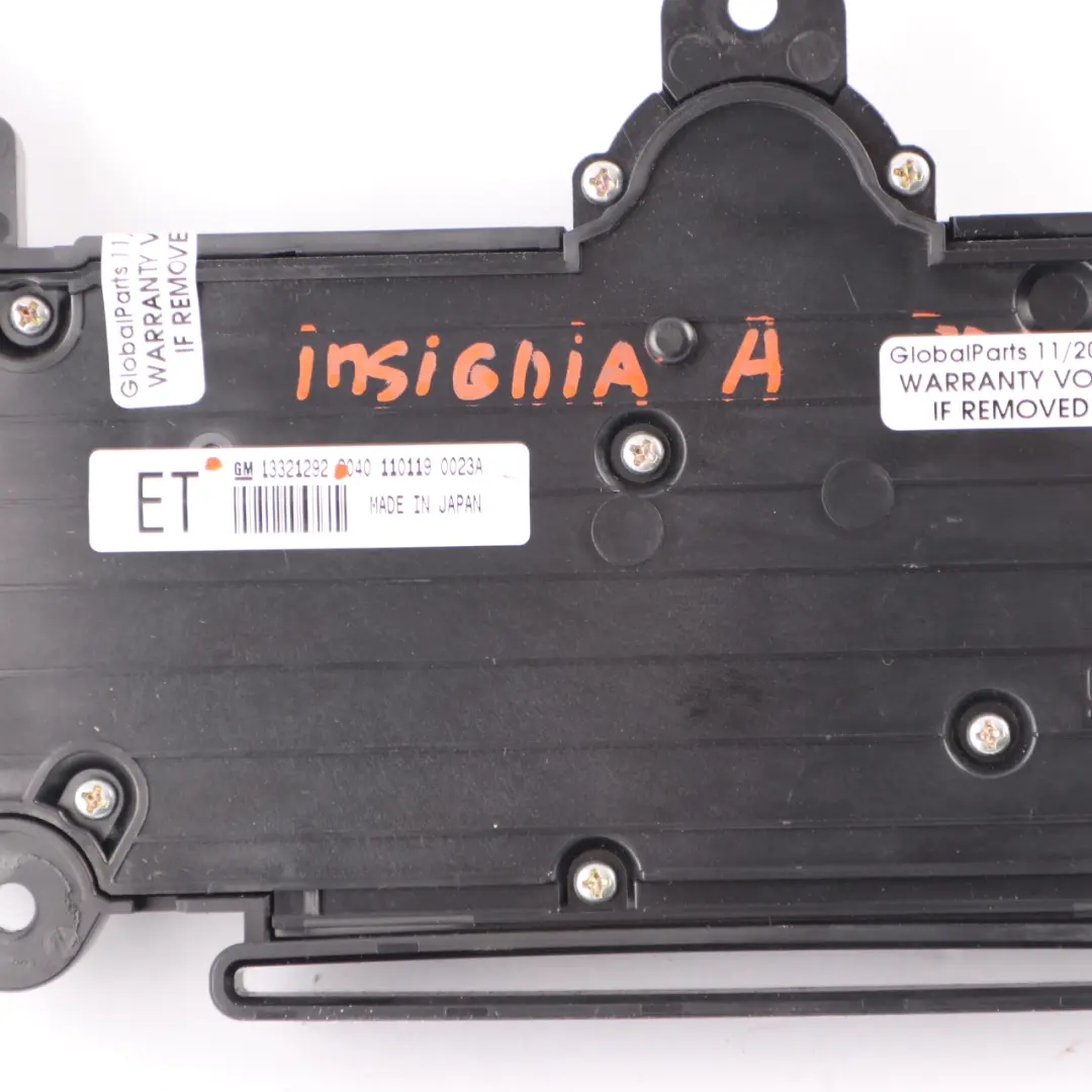 Vauxhall Insignia A Radio CD Player Control Switch Panel Button Unit - SKU 13321292 - Part number 13321292