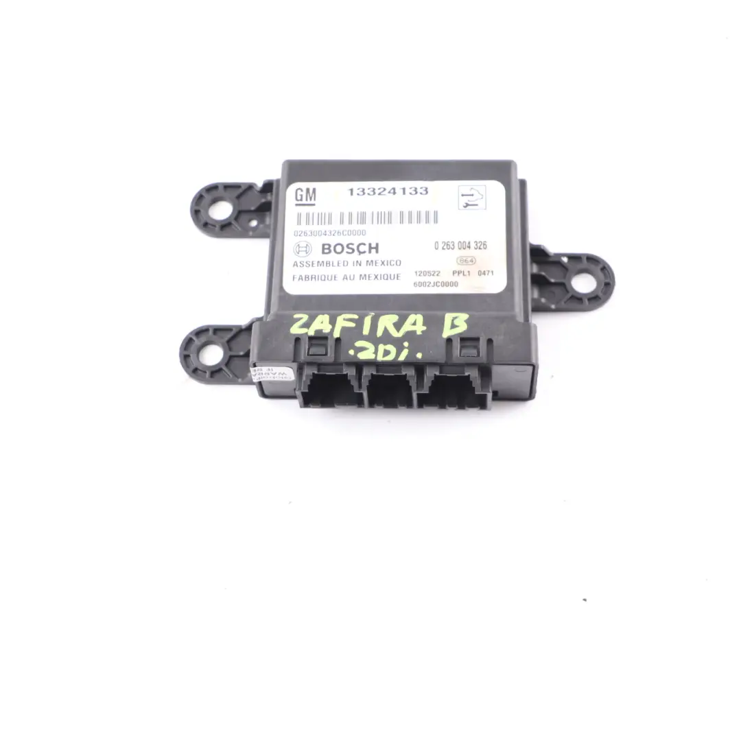 PDC Module Parking Assist Control Unit ECU to Vauxhall Opel Zafira B with Part number 13324133 Vauxhall Opel Zafira B PDC Module Parking Assist Control Unit ECU - SKU 13324133 - Part number 13324133
