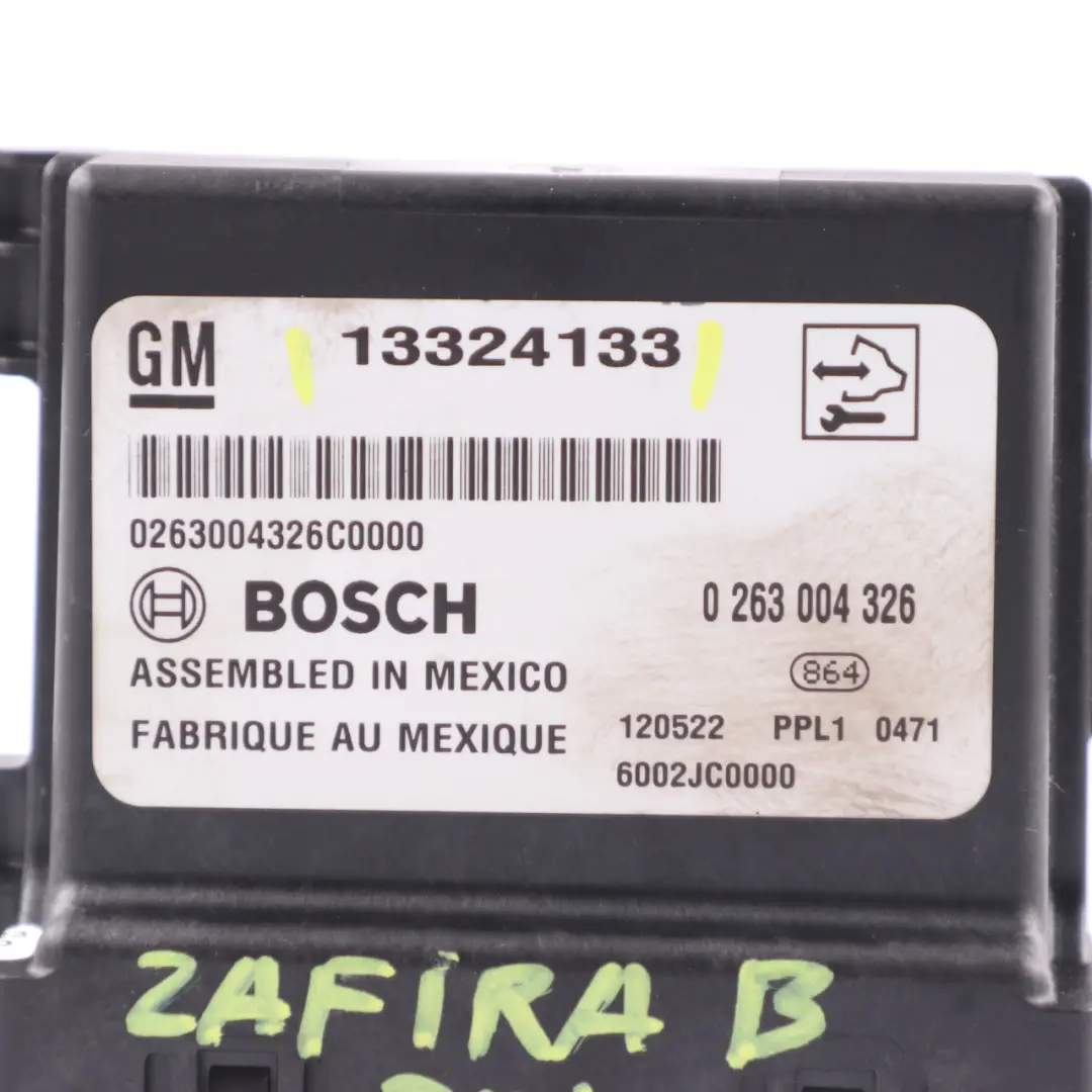 PDC Module Parking Assist Control Unit ECU to Vauxhall Opel Zafira B with Part number 13324133 Vauxhall Opel Zafira B PDC Module Parking Assist Control Unit ECU - SKU 13324133 - Part number 13324133