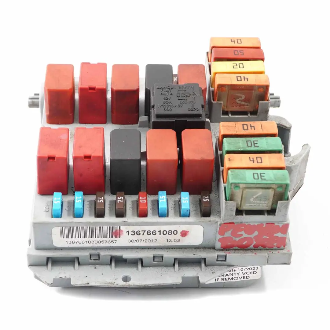 Citroen Relay Peugeot Boxer Fiat Ducato Fuse Box Control Unit to with Part number 1367661080 Citroen Relay Peugeot Boxer Fiat Ducato Fuse Box Control Unit - SKU 1367661080 - Part number 1367661080