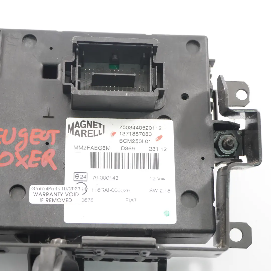 Peugeot Boxer Modulo controllo corpo controllo BCM Scatola fusibili - SKU 1371887080 - Numero di parte 1371887080
