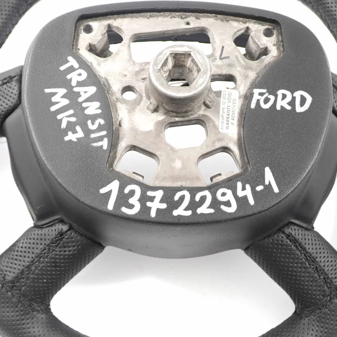 Leather Steering Wheel Multifunction to Ford Transit MK7 NEW Black with Part number 1372294 Ford Transit MK7 NEW Black Leather Steering Wheel Multifunction - SKU 1372294-1 - Part number 1372294