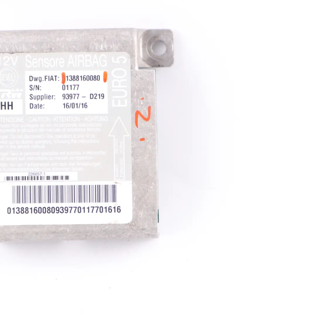 Citroen Relay Fiat Ducato Airbag Control Unit Module to Peugeot Boxer with Part number 1388160080 Peugeot Boxer Citroen Relay Fiat Ducato Airbag Control Unit Module - SKU 1388160080 - Part number 1388160080